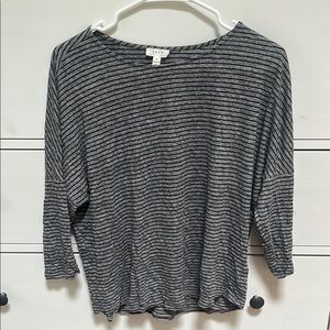 Gray Striped Women's Top